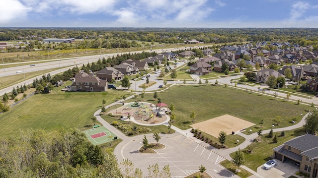 aerial view featuring a residential view