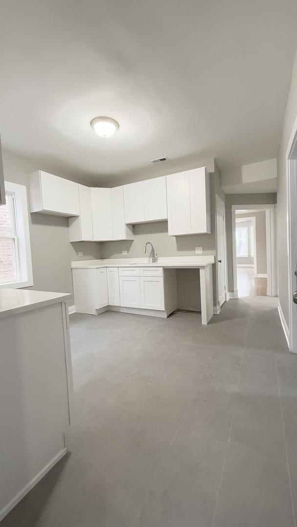 kitchen with white cabinetry and sink