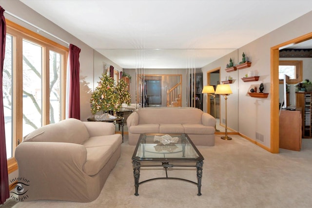 view of carpeted living room