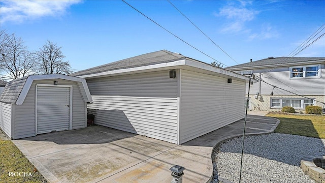 view of shed