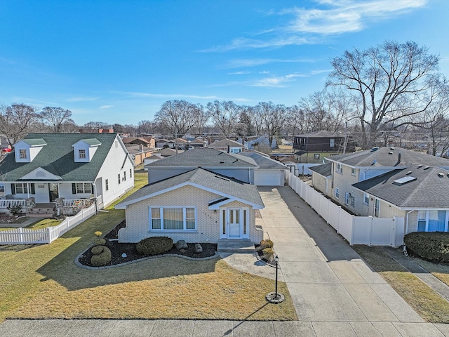 bird's eye view featuring a residential view