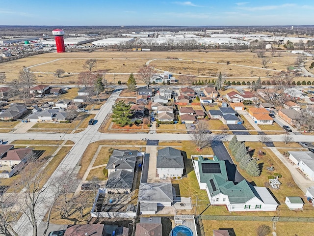 bird's eye view with a residential view