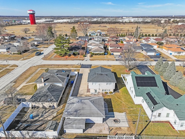 drone / aerial view with a residential view