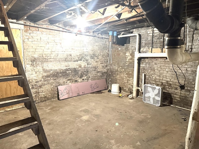 view of basement