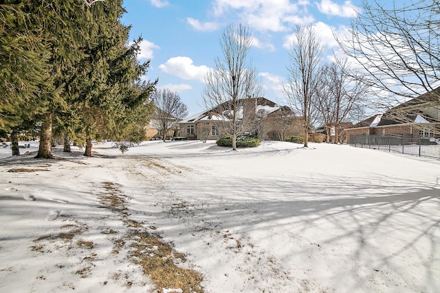 view of snowy yard