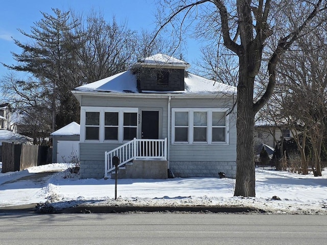 view of bungalow-style home