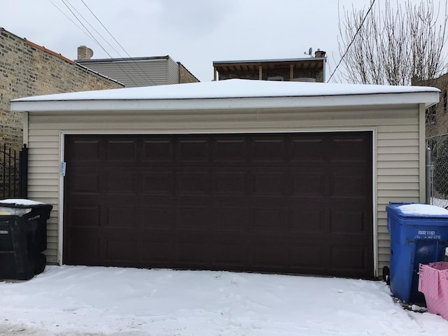 2921 N Kedzie Ave, Chicago, IL 60618 - view of snow covered garage