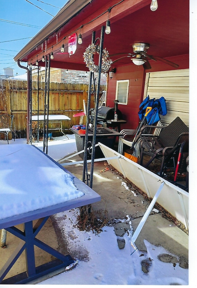 49 W 83rd St, Chicago, IL 60620 - exterior space with fence and a ceiling fan