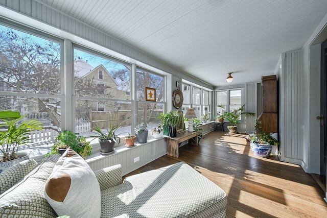 view of sunroom