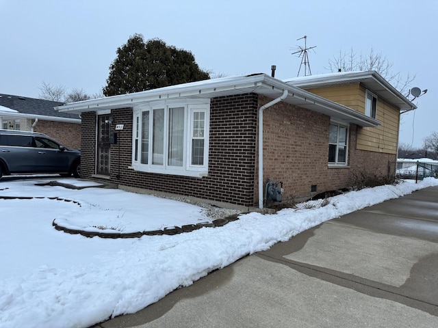 view of snowy exterior