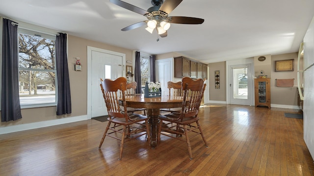 dining room featuring dark wood-type flooring