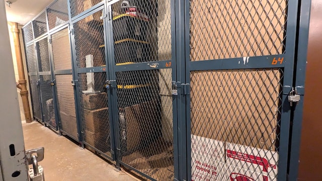 view of storage area