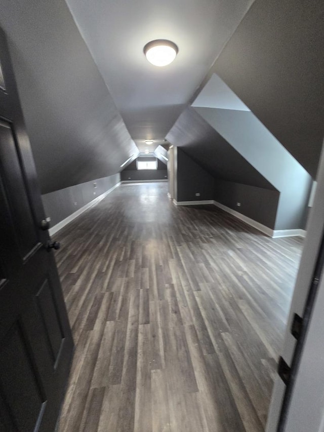 2040 W Garfield Blvd, Chicago, IL 60609 - additional living space featuring baseboards, lofted ceiling, and dark wood-type flooring