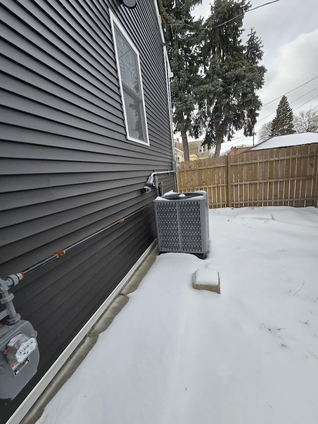 2040 W Garfield Blvd, Chicago, IL 60609 - yard covered in snow with cooling unit and fence