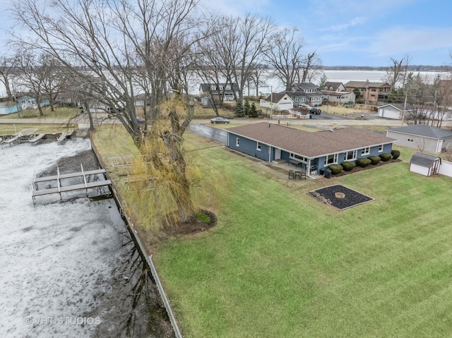 drone / aerial view with a residential view