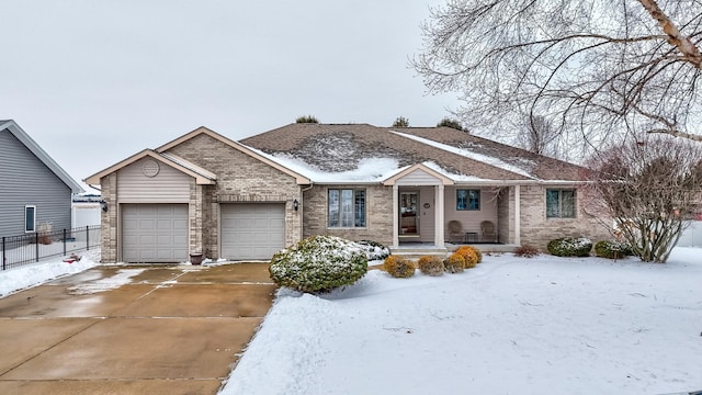 ranch-style house with a garage