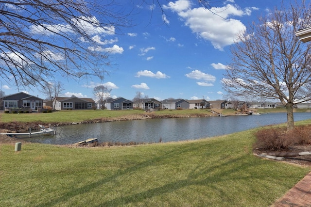 water view with a residential view