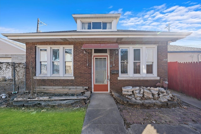 view of bungalow-style house