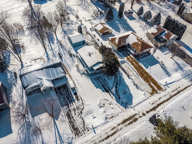 view of snowy aerial view