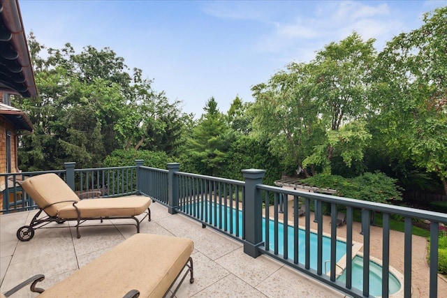 balcony featuring a patio area