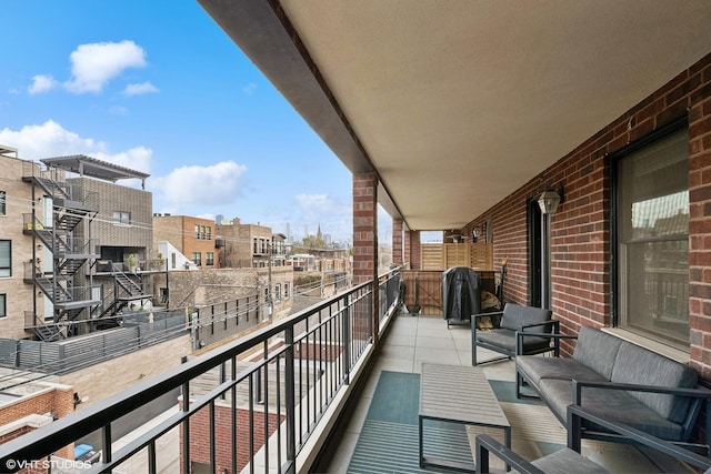 balcony with an outdoor living space