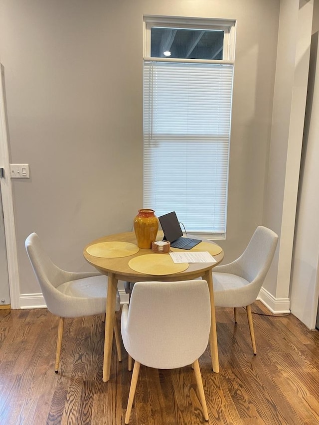 dining room featuring wood-type flooring