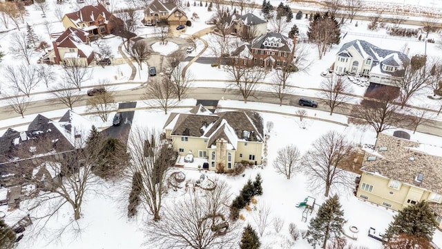 view of snowy aerial view