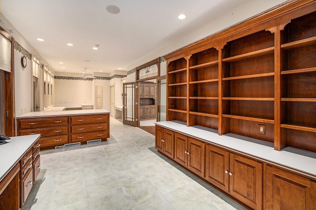 interior space featuring recessed lighting