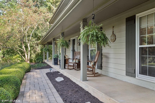 view of patio / terrace featuring covered porch