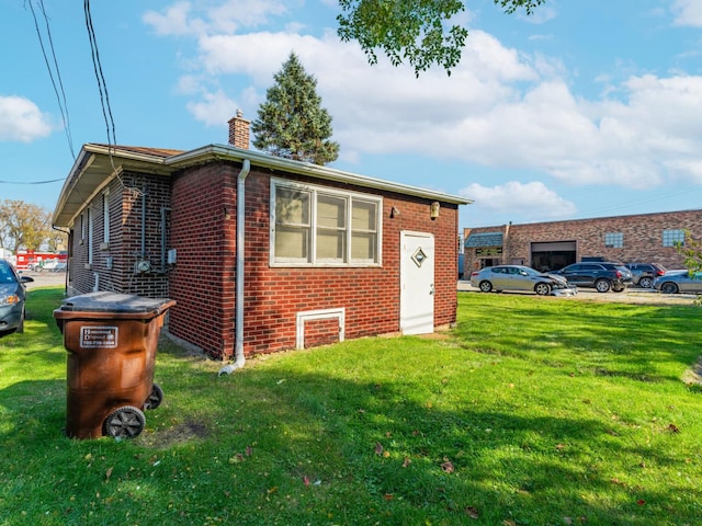 exterior space with a lawn