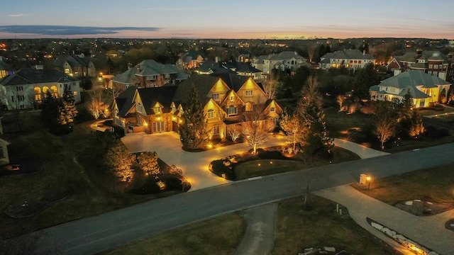 bird's eye view featuring a residential view