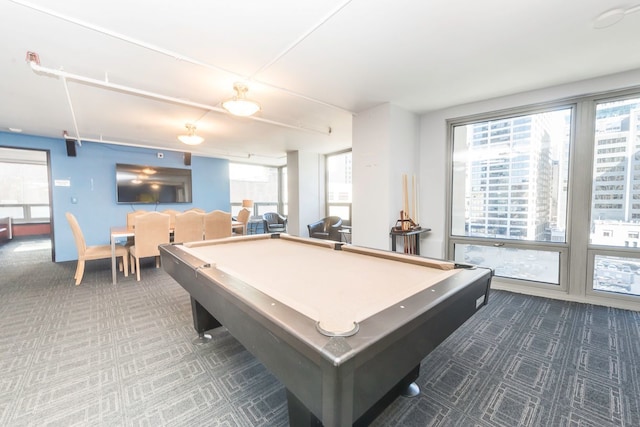 440 N Wabash Ave Unit 1007, Chicago, IL 60611 - rec room with billiards and dark carpet