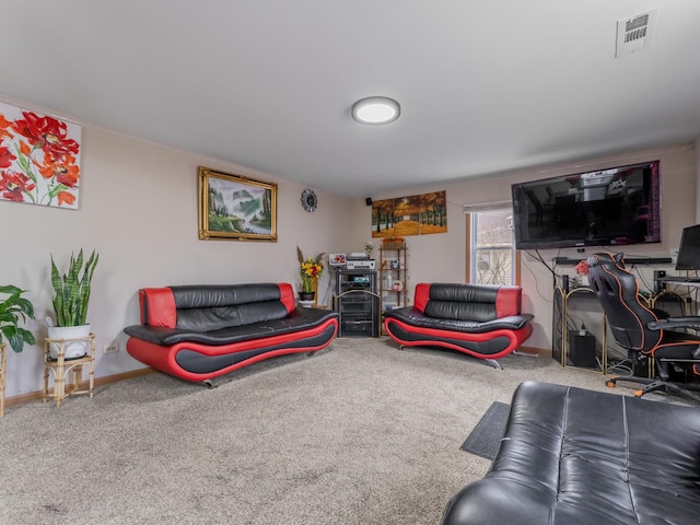 view of carpeted living room