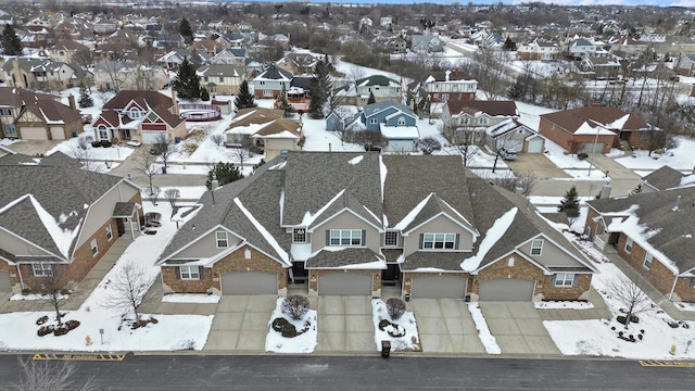 bird's eye view with a residential view