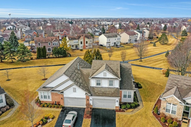 bird's eye view featuring a residential view