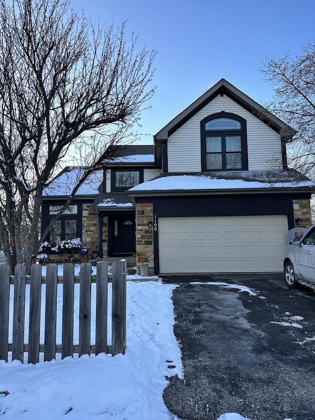 view of front of house featuring a garage