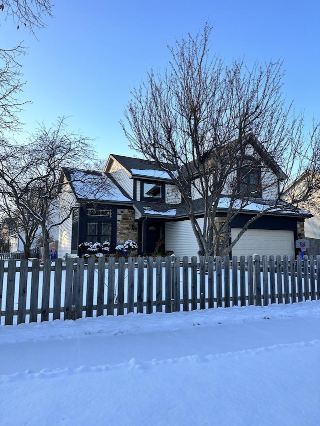 view of front of home featuring a garage