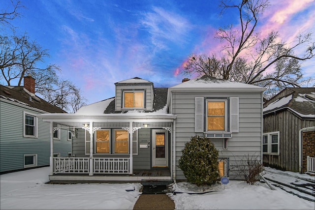 view of front of property with a porch