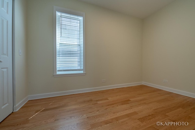 empty room featuring light hardwood / wood-style flooring