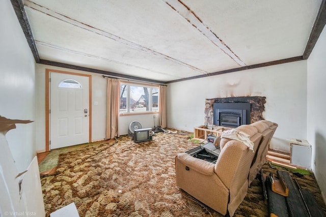 view of carpeted living room