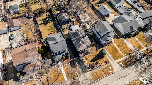 bird's eye view with a residential view