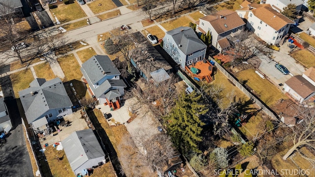 birds eye view of property featuring a residential view