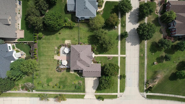 bird's eye view with a residential view