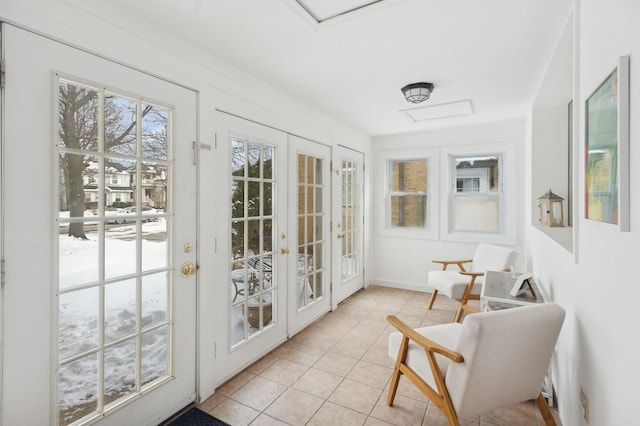 sunroom with french doors