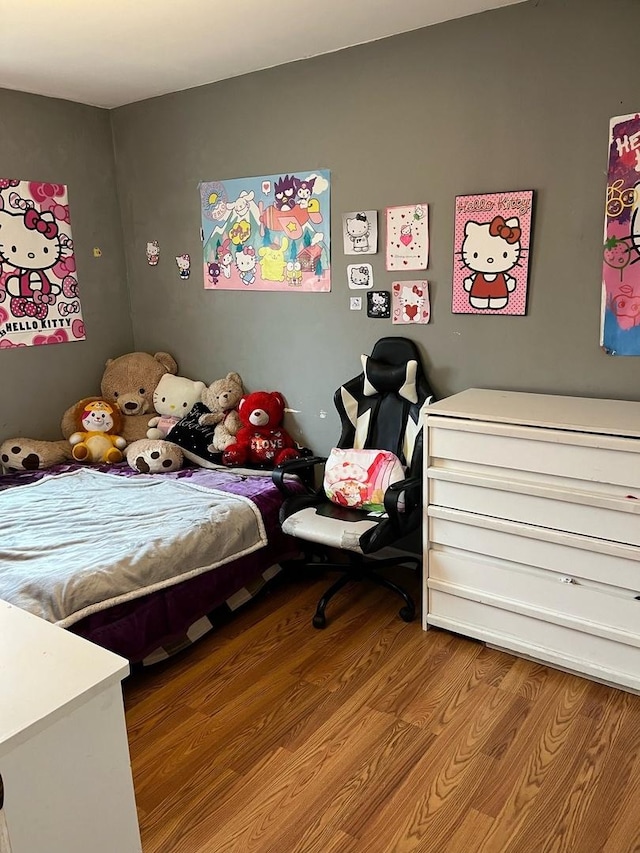 bedroom featuring light wood-type flooring