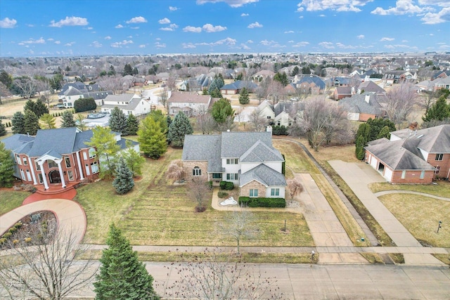 bird's eye view featuring a residential view