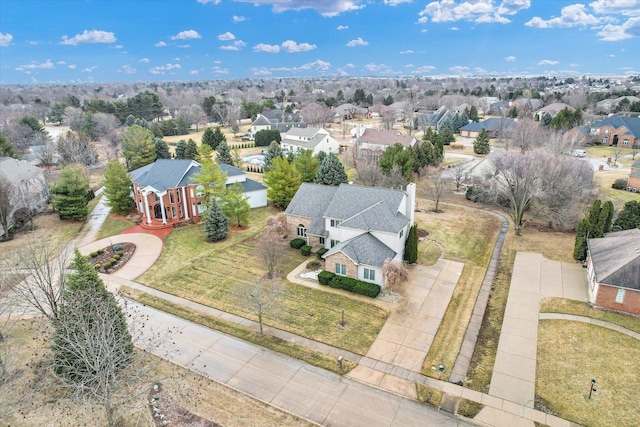 drone / aerial view with a residential view