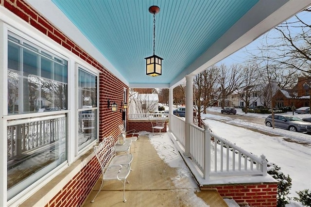 exterior space with covered porch