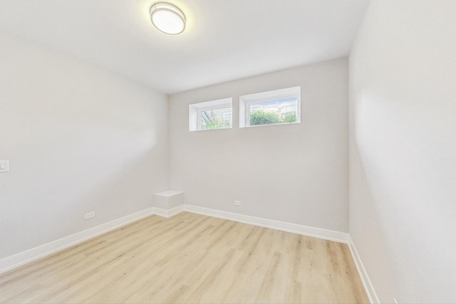 empty room featuring light wood-type flooring