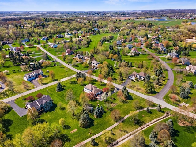 drone / aerial view with a residential view